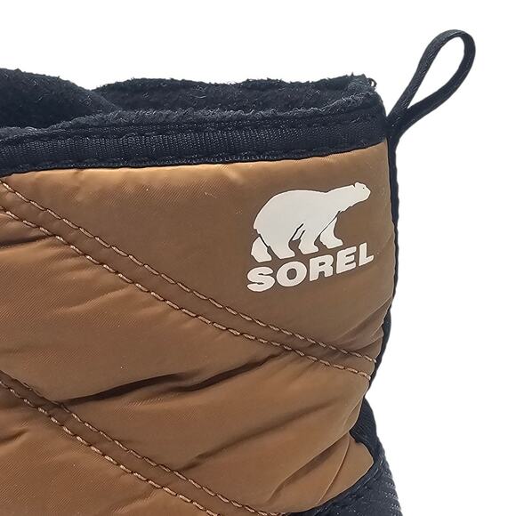 Sorel Kids Elk/Black Whitney II Short Lace Snow Waterproof Winter Utility Boots - Picture 7 of 10